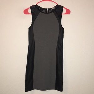 Leather and Mesh Body Con Mini